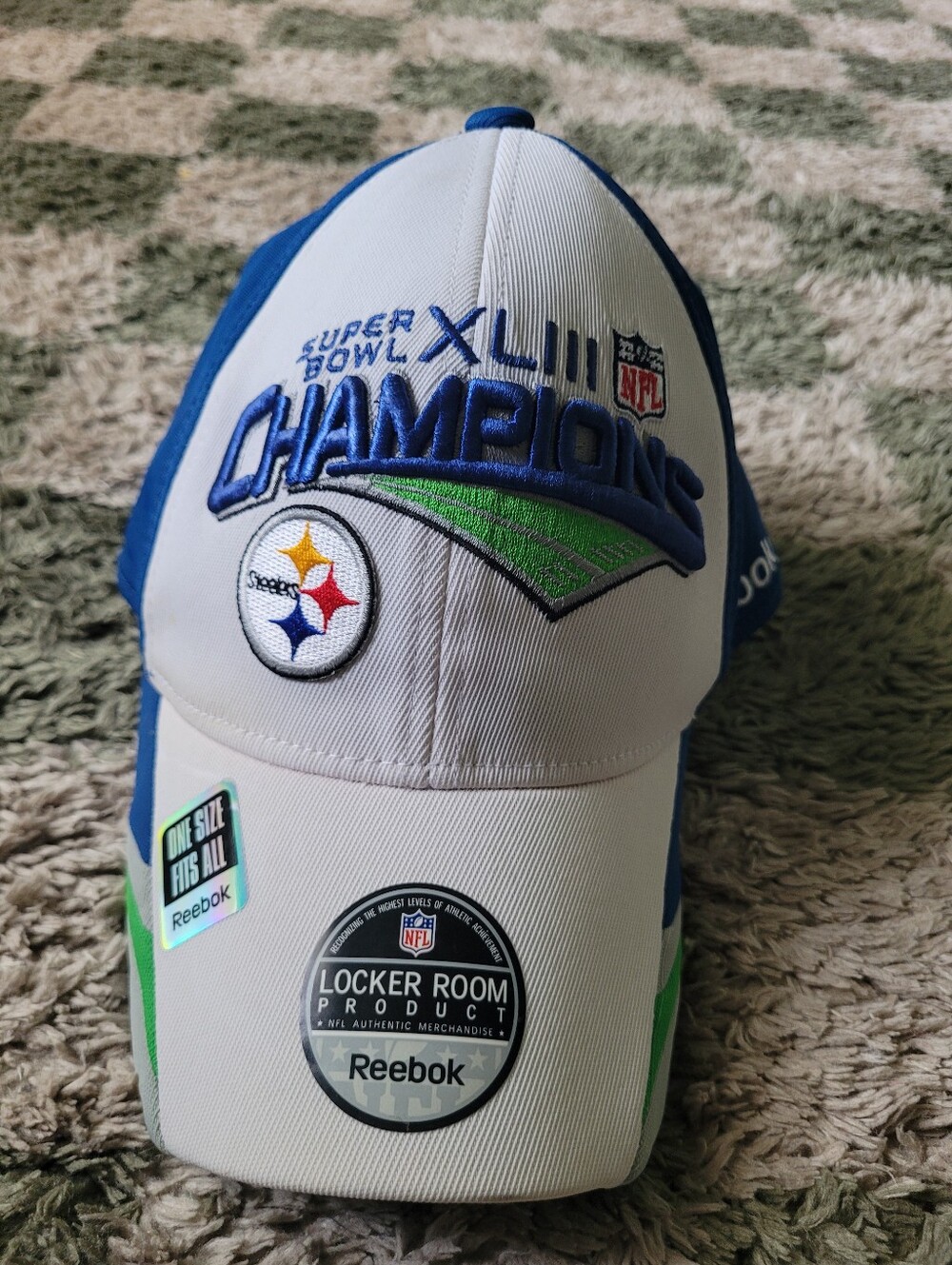 Reebok Adult Blue and White Steelers Super Bowl Hat
